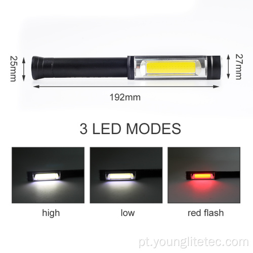 Cob Alumínio LED Handheld Work Inspecionar Pen Light